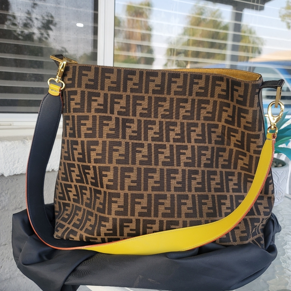Fendi Brown and Yellow Bag